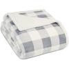 imageEddie Bauer Twin Blanket Ultra Soft ampamp Cozy Plush Home Dcor All Season Bedding Vail Plaid Grey TwinChrome GreyWhite