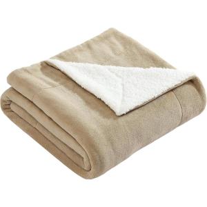 imageEddie Bauer  Blanket Super Soft Reversible Sherpa ampamp Brushed Fleece Bedding Throw Blankets for Couch Ideal for Lounging Ultra Lux Solid GreenBeige