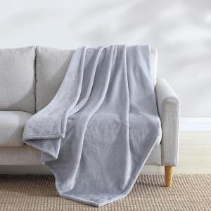 imageEddie Bauer  Blanket Super Soft Reversible Sherpa ampamp Brushed Fleece Bedding Throw Blankets for Couch Ideal for Lounging Ultra Lux Solid GreenUltra Lux Solid Grey
