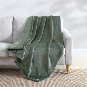 imageEddie Bauer  Blanket Super Soft Reversible Sherpa ampamp Brushed Fleece Bedding Throw Blankets for Couch Ideal for Lounging Ultra Lux Solid GreenUltra Lux Solid Green