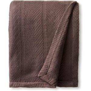 imageEddie Bauer  Twin Blanket Lightweight Cotton Bedding Home Decor for All Seasons Herringbone OffWhite TwinMushroom