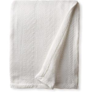 imageEddie Bauer  Twin Blanket Lightweight Cotton Bedding Home Decor for All Seasons Herringbone OffWhite TwinOffwhite