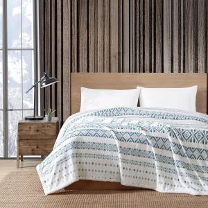 imageEddie Bauer Twin Blanket Ultra Soft ampamp Cozy Plush Home Dcor All Season Bedding Vail Plaid Grey TwinMountain Village BlueIvory