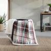 imageEddie Bauer  Throw Blanket Cotton Flannel Home Decor All Season Reversible Sherpa Bedding Pine Tartan ThrowMontlake Plaid Red