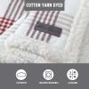 imageEddie Bauer  Throw Blanket Cotton Flannel Home Decor All Season Reversible Sherpa Bedding Pine Tartan ThrowUnion Bay RedKhaki