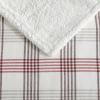 imageEddie Bauer  Throw Blanket Cotton Flannel Home Decor All Season Reversible Sherpa Bedding Pine Tartan ThrowUnion Bay RedKhaki