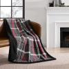 imageEddie Bauer  Throw Blanket Cotton Flannel Home Decor All Season Reversible Sherpa Bedding Pine Tartan ThrowWinslow CharcoalRed