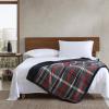 imageEddie Bauer  Throw Blanket Cotton Flannel Home Decor All Season Reversible Sherpa Bedding Pine Tartan ThrowWinslow CharcoalRed