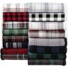 imageEddie Bauer  Throw Blanket Cotton Flannel Home Decor All Season Reversible Sherpa Bedding Pine Tartan ThrowWinslow CharcoalRed