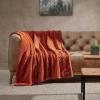 imageEddie Bauer Throw Blanket Reversible Cotton Quilted Bedding Home Decor for All Seasons 50quot x 60quot Camano Island RedTextured Solid Orange