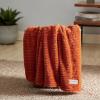 imageEddie Bauer Throw Blanket Reversible Cotton Quilted Bedding Home Decor for All Seasons 50quot x 60quot Camano Island RedTextured Solid Orange