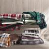 imageEddie Bauer Throw Blanket Reversible Cotton Quilted Bedding Home Decor for All Seasons 50quot x 60quot Camano Island RedWoodblock Floral Grey