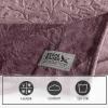 imageEddie Bauer Throw Blanket Reversible Cotton Quilted Bedding Home Decor for All Seasons 50quot x 60quot Camano Island RedWoodblock Floral Purple
