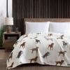 imageEddie Bauer  Twin Blanket Ultra Plush Bedding Lightweight Home Decor for All Seasons Dogs with Scarves White Twin
