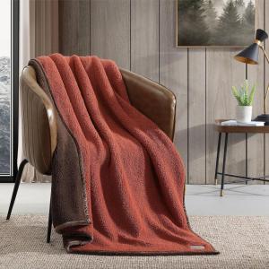 imageEddie Bauer Throw Blanket Ultra Soft Plush Fleece Bedding Home Decor for All Seasons 50 x 70 Americana Plaid RedOrangeBrown