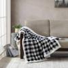 imageEddie Bauer  Blanket Super Soft Reversible Sherpa ampamp Brushed Fleece Bedding Throw Blankets for Couch Ideal for Lounging Cabin Plaid BrownBlack Check