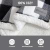 imageEddie Bauer  Blanket Super Soft Reversible Sherpa ampamp Brushed Fleece Bedding Throw Blankets for Couch Ideal for Lounging Cabin Plaid BrownBlack Check