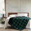 imageEddie Bauer  Blanket Super Soft Reversible Sherpa ampamp Brushed Fleece Bedding Throw Blankets for Couch Ideal for Lounging Cabin Plaid BrownGreenBlack