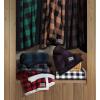 imageEddie Bauer  Blanket Super Soft Reversible Sherpa ampamp Brushed Fleece Bedding Throw Blankets for Couch Ideal for Lounging Cabin Plaid BrownRed Check