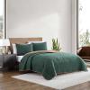 imageEddie Bauer  FullQueen Quilt Set Super Soft Reversible Bedding with Matching Shams Bedding Set Solid Washed Green FullQueenSolid Washed Green