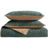 imageEddie Bauer  FullQueen Quilt Set Super Soft Reversible Bedding with Matching Shams Bedding Set Solid Washed Green FullQueenSolid Washed Green