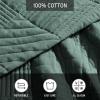 imageEddie Bauer  FullQueen Quilt Set Super Soft Reversible Bedding with Matching Shams Bedding Set Solid Washed Green FullQueenSolid Washed Green