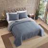 imageEddie Bauer  Queen Quilt Set Cotton Reversible Bedding with Matching Shams Lightweight Home Decor for All Seasons Salmon Ladder Multi QueenBlue