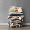 imageEddie Bauer  Queen Quilt Set Cotton Reversible Bedding with Matching Shams Lightweight Home Decor for All Seasons Salmon Ladder Multi QueenBlue