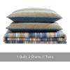 imageEddie Bauer  Queen Quilt Set Cotton Reversible Bedding with Matching Shams Lightweight Home Decor for All Seasons Salmon Ladder Multi QueenBlueGreenOrange