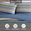 imageEddie Bauer  Queen Quilt Set Cotton Reversible Bedding with Matching Shams Lightweight Home Decor for All Seasons Salmon Ladder Multi QueenBlueGreenOrange