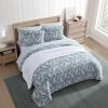 imageEddie Bauer  Queen Quilt Set Cotton Reversible Bedding with Matching Shams Lightweight Home Decor for All Seasons Salmon Ladder Multi QueenFern Garden Green