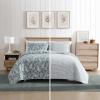 imageEddie Bauer  Queen Quilt Set Cotton Reversible Bedding with Matching Shams Lightweight Home Decor for All Seasons Salmon Ladder Multi QueenFern Garden Green