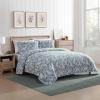 imageEddie Bauer  Queen Quilt Set Cotton Reversible Bedding with Matching Shams Lightweight Home Decor for All Seasons Salmon Ladder Multi QueenFern Garden Green