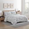 imageEddie Bauer  Queen Quilt Set Cotton Reversible Bedding with Matching Shams Lightweight Home Decor for All Seasons Salmon Ladder Multi QueenFlower Field Green