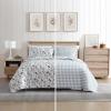 imageEddie Bauer  Queen Quilt Set Cotton Reversible Bedding with Matching Shams Lightweight Home Decor for All Seasons Salmon Ladder Multi QueenFlower Field Green