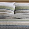 imageEddie Bauer  Queen Quilt Set Cotton Reversible Bedding with Matching Shams Lightweight Home Decor for All Seasons Salmon Ladder Multi QueenSalmon Ladder Beige