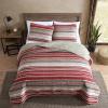 imageEddie Bauer  Queen Quilt Set Cotton Reversible Bedding with Matching Shams Lightweight Home Decor for All Seasons Salmon Ladder Multi QueenYakima Red