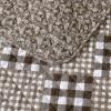 imageEddie Bauer  Queen Quilt Set Reversible Cotton Bedding with Matching Shams Patchwork Home Decor with Plaid Reverse Cozy Plaid Patchwork BlueGreen QueenGingham Patchwork Brown
