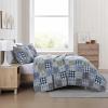 imageEddie Bauer  Queen Quilt Set Reversible Cotton Bedding with Matching Shams Patchwork Home Decor with Plaid Reverse Cozy Plaid Patchwork BlueGreen QueenCozy Plaid Patchwork BlueGreen