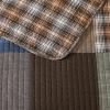 imageEddie Bauer  Queen Quilt Set Reversible Cotton Bedding with Matching Shams Patchwork Home Decor with Plaid Reverse Cozy Plaid Patchwork BlueGreen QueenClassic Patchwork Green