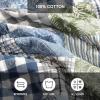 imageEddie Bauer  Queen Quilt Set Reversible Cotton Bedding with Matching Shams Patchwork Home Decor with Plaid Reverse Cozy Plaid Patchwork BlueGreen QueenCozy Plaid Patchwork BlueGreen