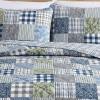 imageEddie Bauer  Queen Quilt Set Reversible Cotton Bedding with Matching Shams Patchwork Home Decor with Plaid Reverse Cozy Plaid Patchwork BlueGreen QueenCozy Plaid Patchwork BlueGreen