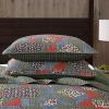 imageEddie Bauer  Queen Quilt Set Reversible Cotton Bedding with Matching Shams Patchwork Home Decor with Plaid Reverse Cozy Plaid Patchwork BlueGreen QueenBlock Patchwork Green
