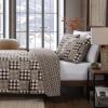 imageEddie Bauer  Queen Quilt Set Reversible Cotton Bedding with Matching Shams Patchwork Home Decor with Plaid Reverse Cozy Plaid Patchwork BlueGreen QueenGingham Patchwork Brown