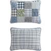 imageEddie Bauer  Queen Quilt Set Reversible Cotton Bedding with Matching Shams Patchwork Home Decor with Plaid Reverse Cozy Plaid Patchwork BlueGreen QueenCozy Plaid Patchwork BlueGreen