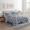 imageEddie Bauer  Queen Quilt Set Reversible Cotton Bedding with Matching Shams Patchwork Home Decor with Plaid Reverse Cozy Plaid Patchwork BlueGreen QueenCozy Plaid Patchwork BlueGreen