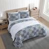 imageEddie Bauer  Queen Quilt Set Reversible Cotton Bedding with Matching Shams Patchwork Home Decor with Plaid Reverse Cozy Plaid Patchwork BlueGreen QueenCozy Plaid Patchwork BlueGreen