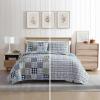 imageEddie Bauer  Queen Quilt Set Reversible Cotton Bedding with Matching Shams Patchwork Home Decor with Plaid Reverse Cozy Plaid Patchwork BlueGreen QueenCozy Plaid Patchwork BlueGreen