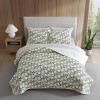imageEddie Bauer  Quilt Set Super Soft Bedding with Matching Sham Silky Smooth ampamp Breathable Classic Home Essentials Diamond Floral Green TwinGarden Bloom Green
