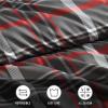 imageEddie Bauer  Twin Duvet Cover Reversible Bedding Set with Matching Shams Cozy Home Decor Astoria Plaid Red TwinGrey